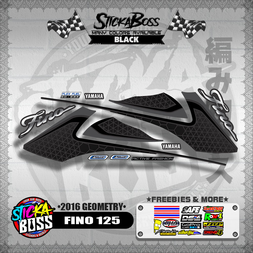 FINO 125 DECALS ( 2016 GEOMETRY )【WITH FREEBIES】