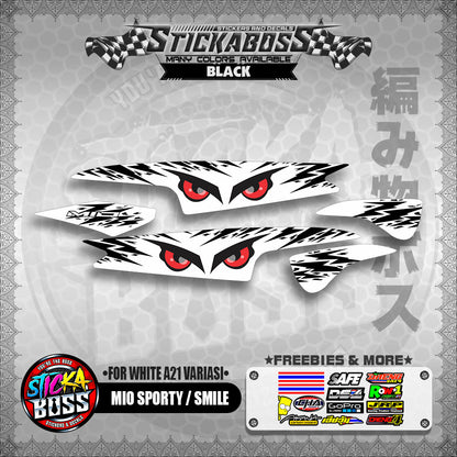 MIO SPORTY / SMILE INDO STICKER DECALS ( FOR WHITE A21 VARIASI)【WITH FREEBIES】
