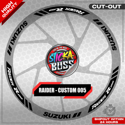 RAIDER R150 MAGS STICKER SET ( 2 MAGS ) - CUSTOM 005 | VINYL WATERPROOF CUT-OUT DECALS