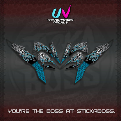 【PREMIUM UV PRINT】TRANSPARENT CLICK 125 V3  DECALS(ARAI API NEW TERBARU DESIGN)By STICKABOSS