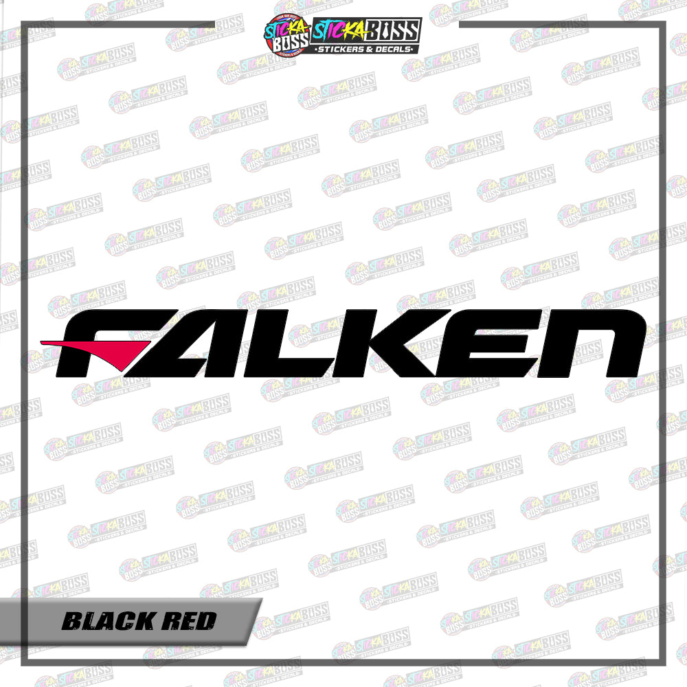 FALKEN STICKER | 40 x 4.5 INCHES | CAR FRONT AND REAR WINSHIELD | VINYL WATERPROOF CUT-OUT STICKER DECALS【Stickaboss】