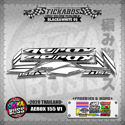 AEROX 155 V1 STOCK DECALS  ( 2020 THAILAND )【WITH FREEBIES】