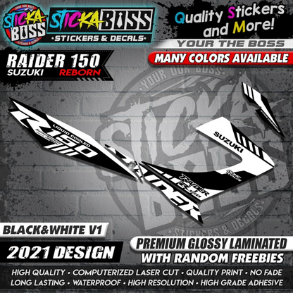 Suzuki Raider 150 Reborn Stock Decals ( 2021 Design )【WITH FREEBIES】