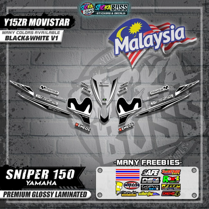 Sniper 150 Malaysian Decals ( Y15ZR MOVISTAR )【WITH FREEBIES】Malaysia Concept