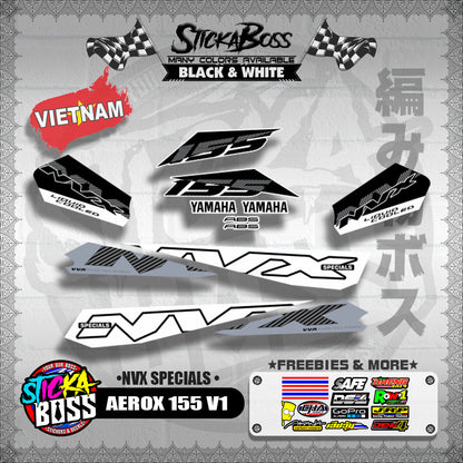 AEROX 155 V1 VIETNAM DECALS ( NVX SPECIALS )【WITH FREEBIES】
