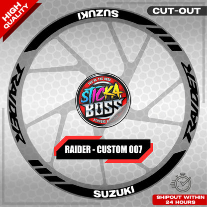 RAIDER R150 MAGS STICKER SET ( 2 MAGS ) - CUSTOM 007 | VINYL WATERPROOF CUT-OUT DECALS