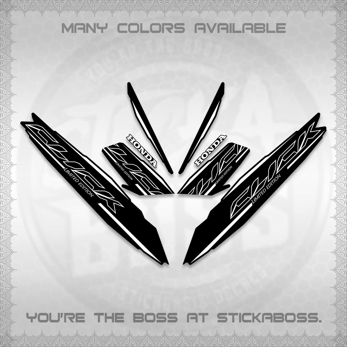 CLICK 125 V3 INDO DECALS (2024 SV 13-A2 STYLE) STICKER KITS By STICKABOSS