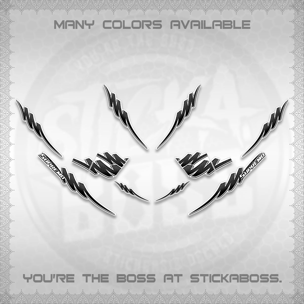AEROX V2 FOR WHITE STRIPING DECALS (1 TONE PUTRA VIRDIAN)STICKER DECALS BY STICKABOSS