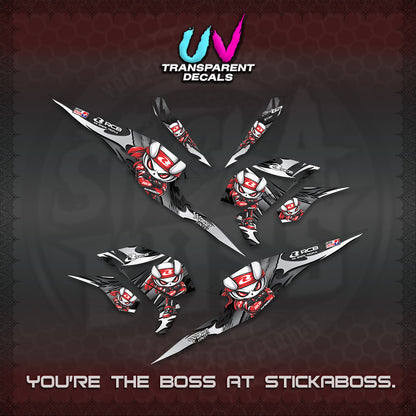 BEAT FI V3 UV TRANSPARENT DECALS (2026 NEW RCB 2.0 DESIGN) STICKER KITS BY STICKABOSS