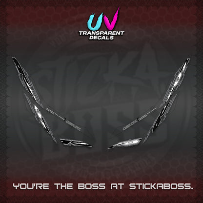 AEROX 155 V1 UV TRANSPARENT DECALS (NEW 2026 VORTEX) STICKER KITS BY STICKABOSS