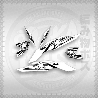 STICKER DECALS for CLICK V3 (CV3VRSTSTFOWH) By STICKABOSS (SOFIE LAMINATED WATERPROOF)