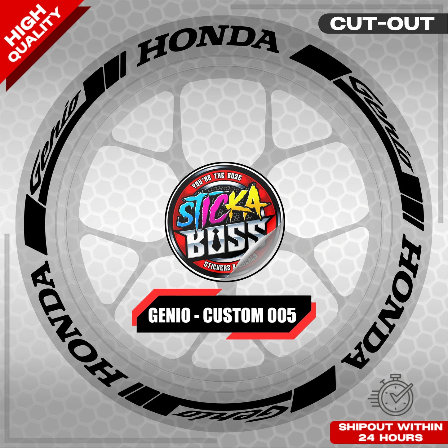 GENIO MAG STICKER SET ( 2 MAGS ) - CUSTOM 005 | VINYL WATERPROOF CUT-OUT DECALS