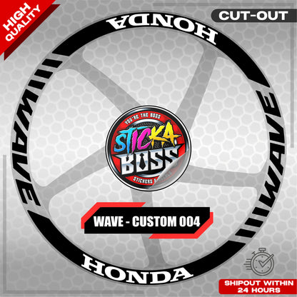 WAVE 110  125 MAG STICKER SET ( 2 MAGS ) - CUSTOM 004 | VINYL WATERPROOF CUT-OUT DECALS