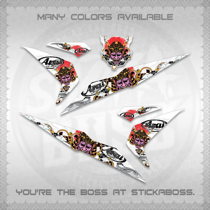 BEAT FI V2 INDO FOR WHITE DECALS (2026 NEW SAMURAI MOTIF) STICKER KITS BY STICKABOSS
