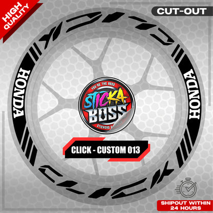 CLICK 125 / 150 / 160 MAG STICKER SET  ( 2 MAGS ) - CUSTOM 013 | VINYL WATERPROOF CUT-OUT DECALS