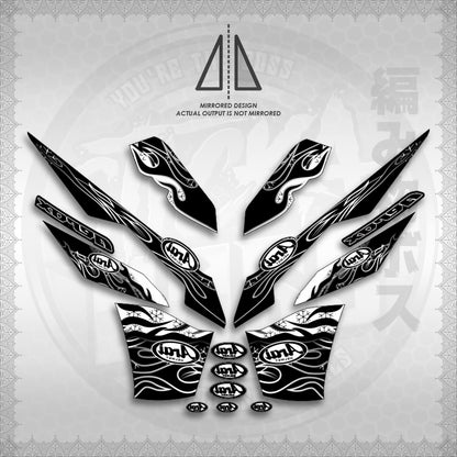 STICKER DECALS for AEROX V3 ALPHA TURBO INDO (AV3ARFISP) By STICKABOSS (SOFIE LAMINATED WATERPROOF)