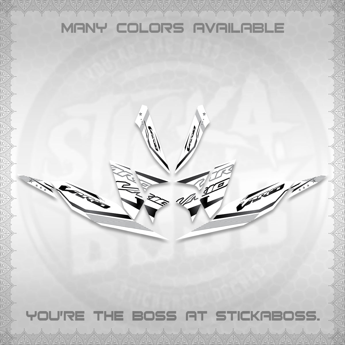CLICK 125 V4 VARIO DECALS (2026 WHITE EDITION DESIGN) STICKER KITS By STICKABOSS