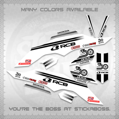 CLICK 125 V3 FOR WHITE DECALS (2026 30TH ANNIVERSARY RACING DESIGN)STICKER DECALS By STICKABOSS