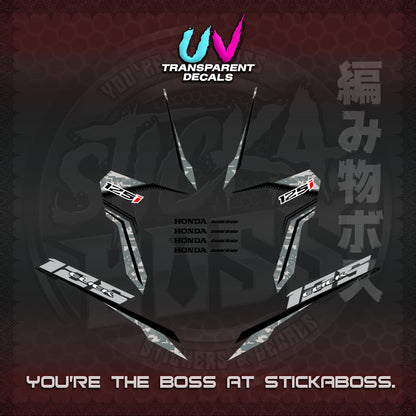 【PREMIUM UV PRINT】CLICK 125 V3 VIETNAM CONCEPT ( TRANSPARENT BARCODE STYLE ) STICKER DECALS By STICKABOSS