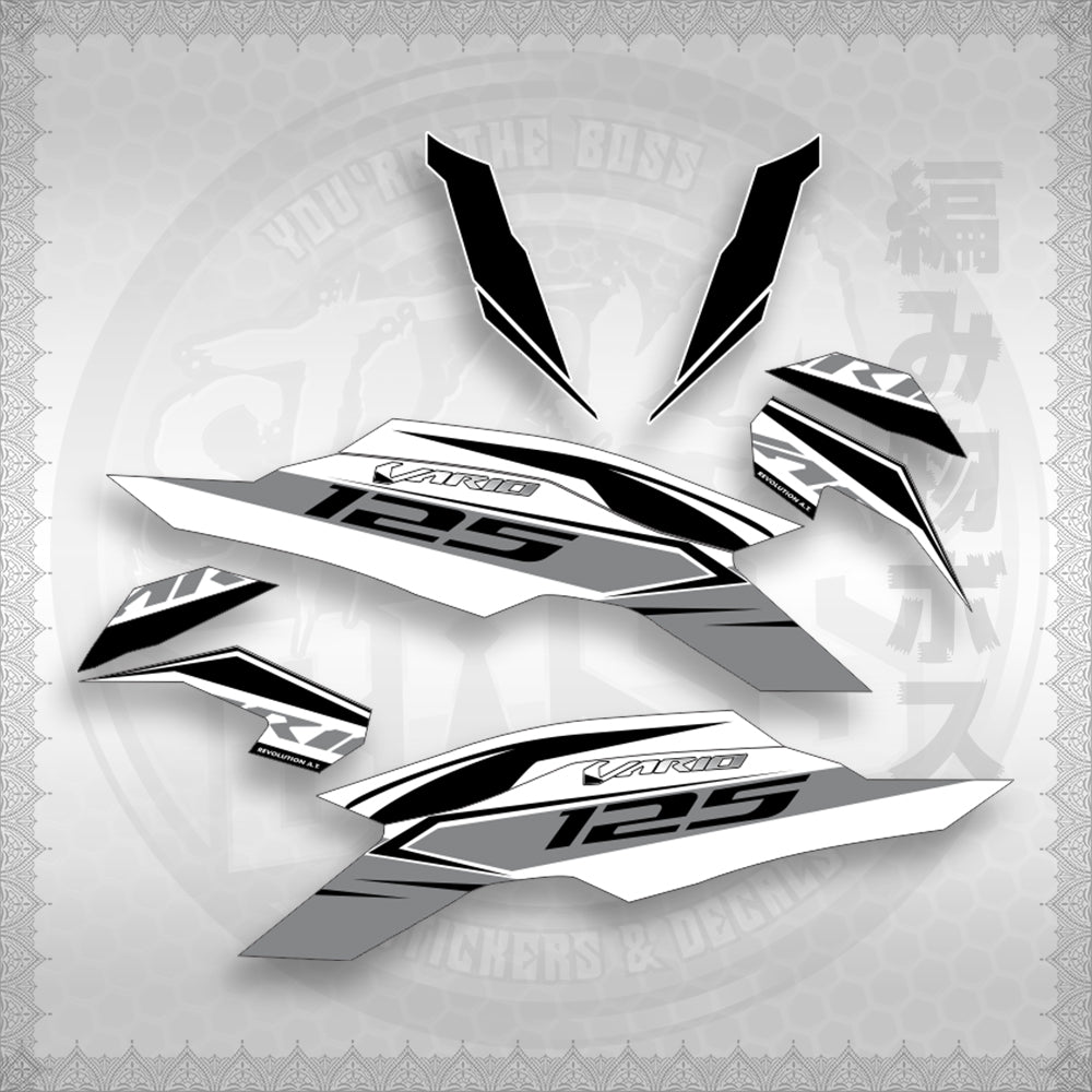 STICKER DECALS for CLICK 125 V3 MALAY / INDO CONCEPT (CV3FOWHSLSTA30) By STICKABOSS (SOFIE LAMINATED)