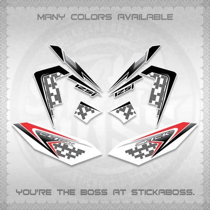 CLICK 125 V4 VIETNAM FOR WHITE DECALS (2026 TERBARU MOTIF DESIGN) STICKER KITS BY STICKABOSS