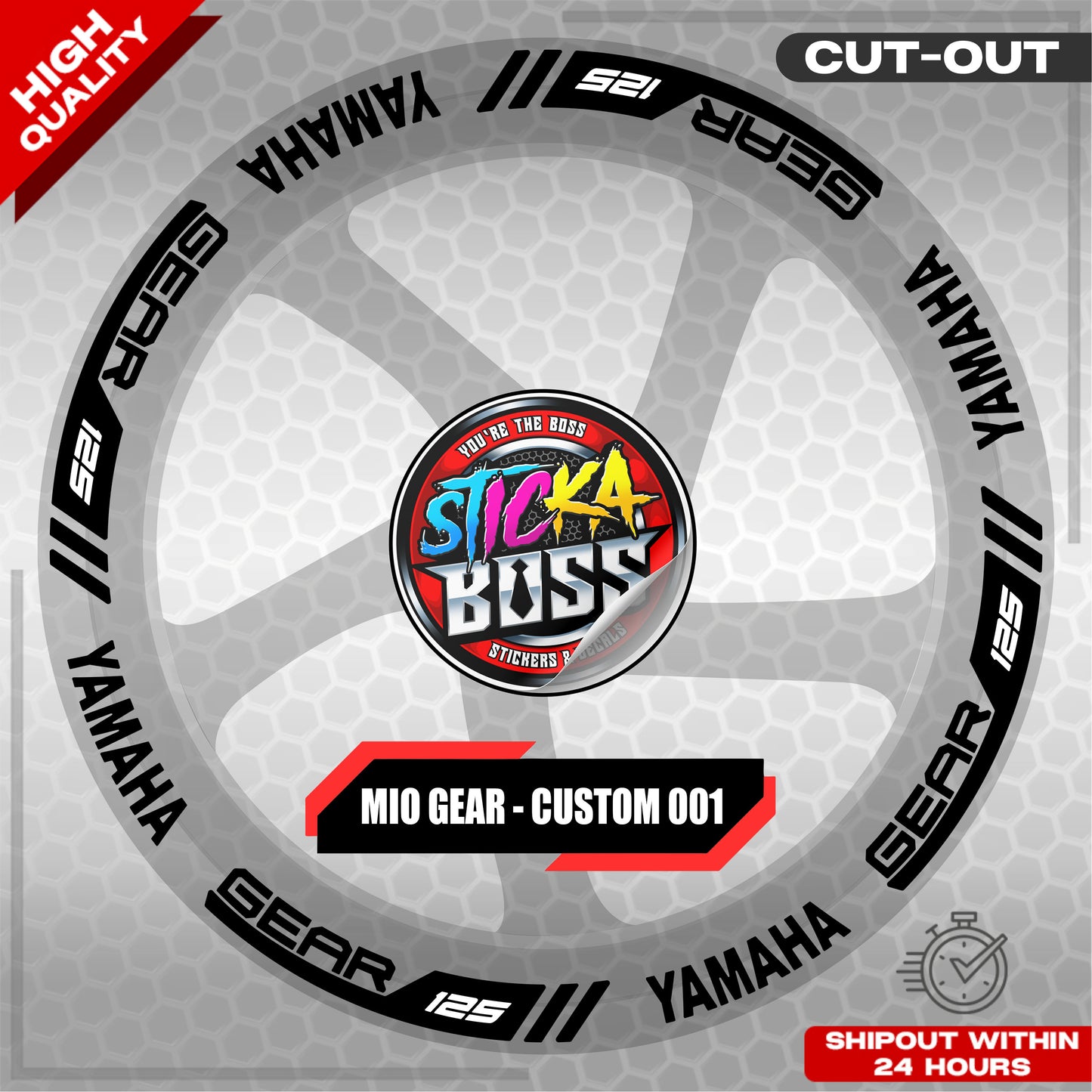 MIO GEAR MAG STICKER SET ( 2 MAGS ) - CUSTOM 001 | VINYL WATERPROOF CUT-OUT DECALS