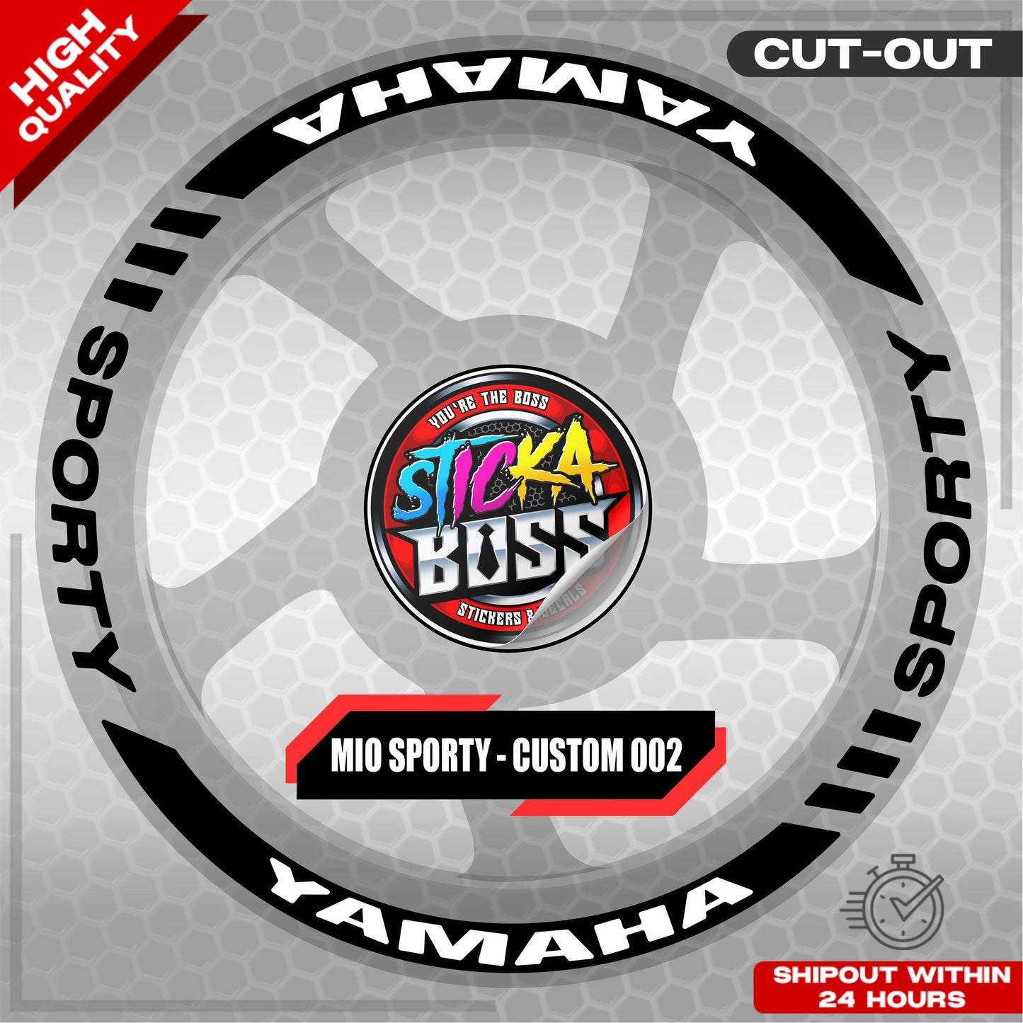 MIO SPORTY MAG STICKER SET ( 2 MAGS ) - CUSTOM 002 | VINYL WATERPROOF CUT-OUT DECALS