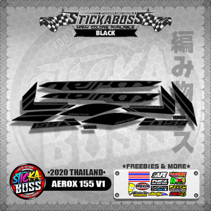 AEROX 155 V1 STOCK DECALS  ( 2020 THAILAND )【WITH FREEBIES】