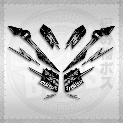 STICKER DECALS for AEROX V3 ALPHA TURBO INDO (AV3STLASA) By STICKABOSS (SOFIE LAMINATED WATERPROOF)