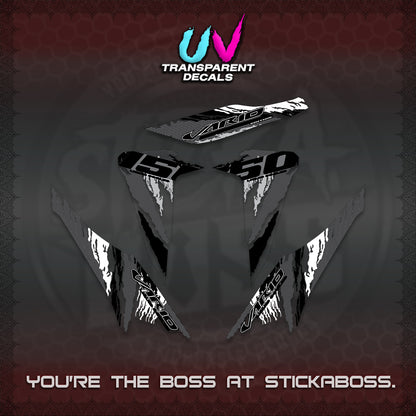 CLICK 150 V2 VARIO UV TRANSPARENT DECALS (2022 SPECIAL SPLASH DESIGN) STICKER KITS BY STICKABOSS