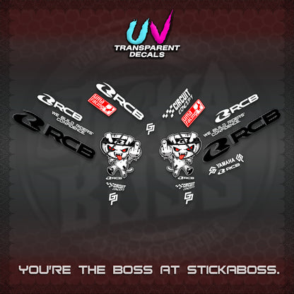 AEROX V2 UV TRANSPARENT DECALS (2026 RACE ZOMBIE DESIGN)STICKER DECALS By STICKABOSS