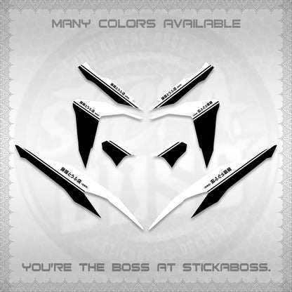 CLICK V2 FOR WHITE DECALS (TRUENO STYLE DESIGN) STICKER KITS BY STICKABOSS