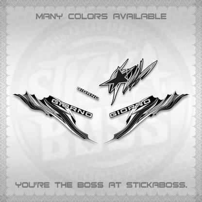 GIORNO 125 DECALS (2026 NEW TRIBAL FIRE NTN) STICKER DECALS BY STICKABOSS