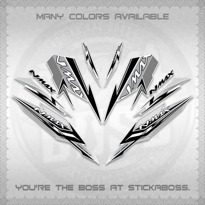 NMAX V2 FOR WHITE DECALS (2026 VARIO STYLE) STICKER DECALS By STICKABOSS