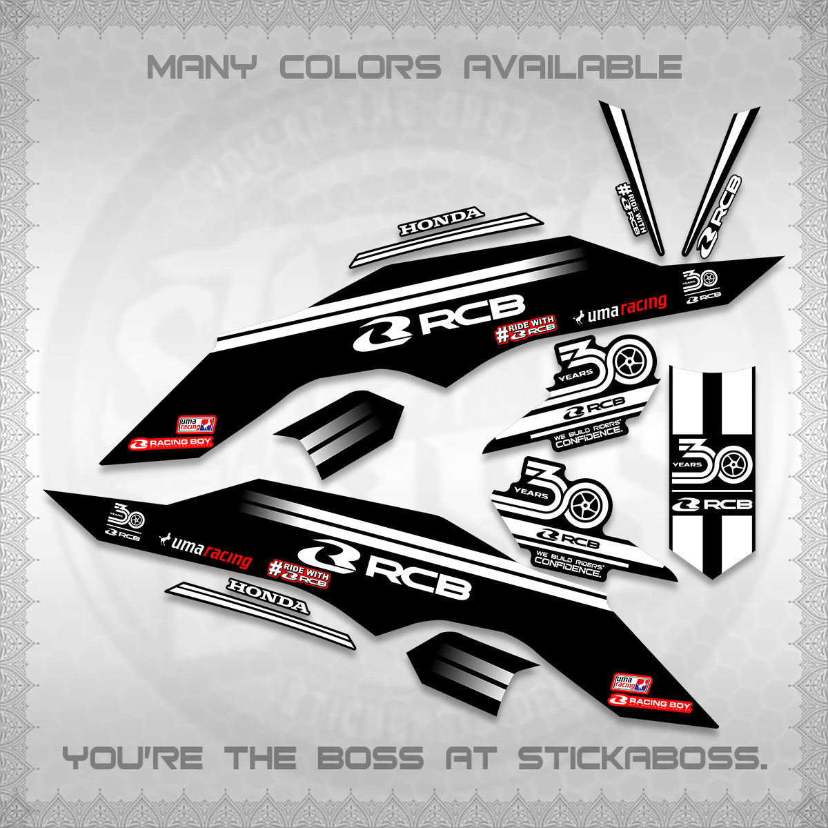 CLICK 125 V3 DECALS (2026 30TH ANNIVERSARY RACING DESIGN) STICKER DECALS By STICKABOSS