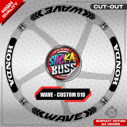 WAVE 110  / 125 MAG STICKER SET ( 2 MAGS ) - CUSTOM 010 | VINYL WATERPROOF CUT-OUT DECALS