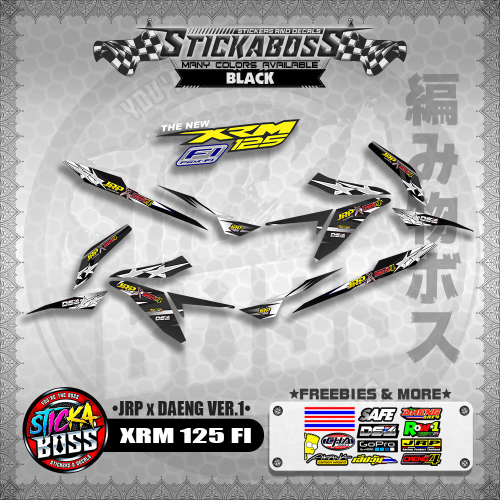 XRM 125 FI Decals - (JRP x DAENG VER.1) [STREET BIKE CONCEPT]【PREMIUM GLOSSY LAMINATED】