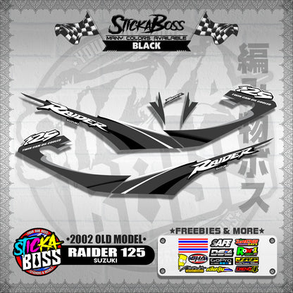 RAIDER 125 DECALS ( 2002 OLD MODEL )【WITH FREEBIES】