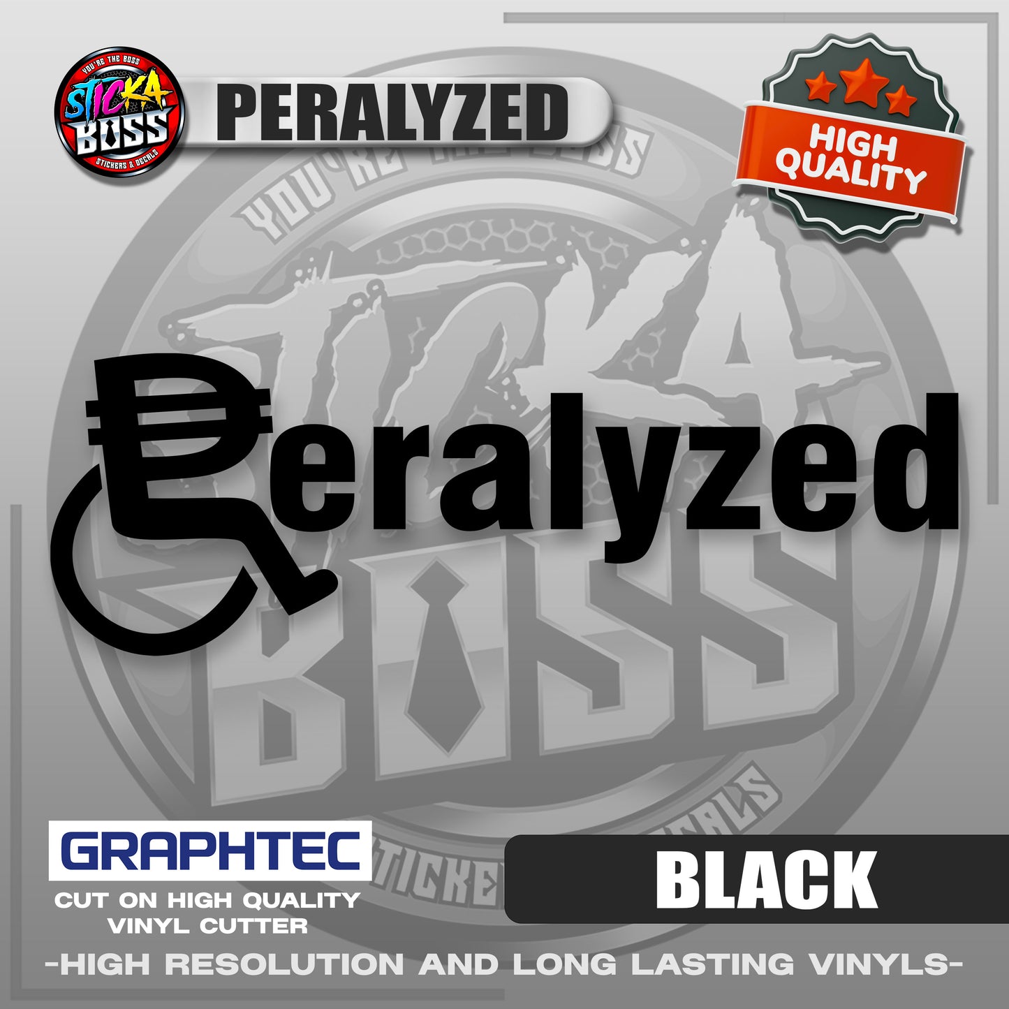 PERALYZED | VINYL WATERPROOF CUT-OUT STICKER DECALS【Stickaboss】