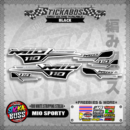 MIO SPORTY THAI CONCEPT STICKER DECALS ( FOR WHITE STRIPPING STREAK )【WITH FREEBIES】