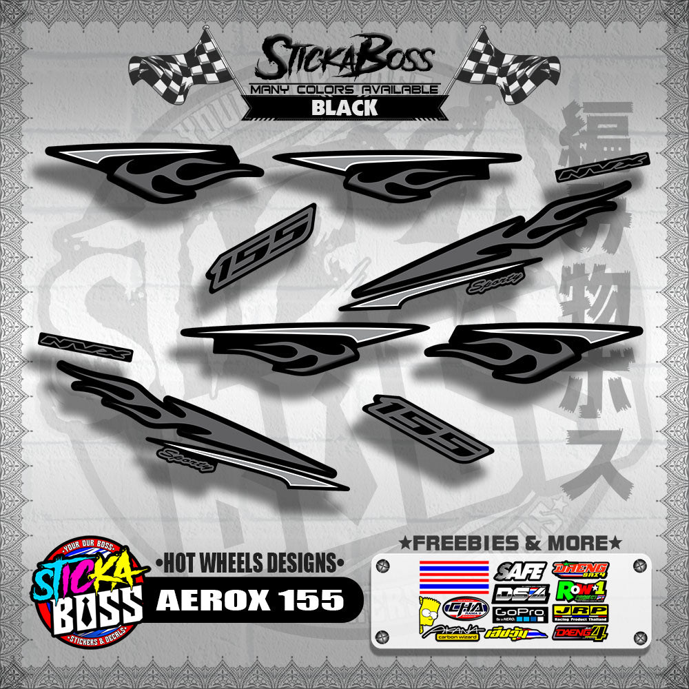 AEROX 155 DECALS ( HOT WHEELS DESIGNS )【WITH FREEBIES】
