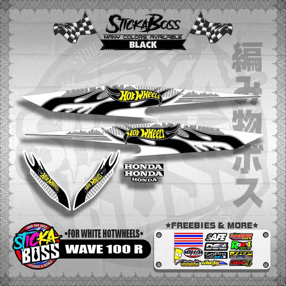 WAVE 100 R 2018 DECALS ( FOR WHITE HOTWHEELS )【WITH FREEBIES】
