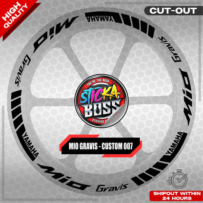 MIO GRAVIS MAG STICKER SET ( 2 MAGS ) - CUSTOM 007 | VINYL WATERPROOF CUT-OUT DECALS
