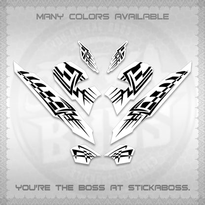 CLICK 125 V3 VARIO INDO-MALAY FOR WHITE DECALS (2026 TRIBAL LINES DESIGN) STICKER DECALS By STICKABOSS