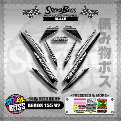AEROX 155 V2 DECALS ( 002 NEW BANGKOK THAILAND )【WITH FREEBIES】