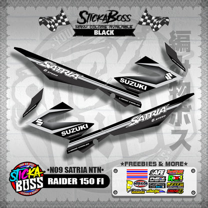 RAIDER 150 FI DECALS ( N09 SATRIA NTN )【WITH FREEBIES】