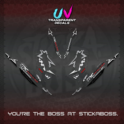 CLICK V4 UV TRANSPARENT DECALS (2026 TRC RACING DESIGN)STICKER KITS By STICKABOSS
