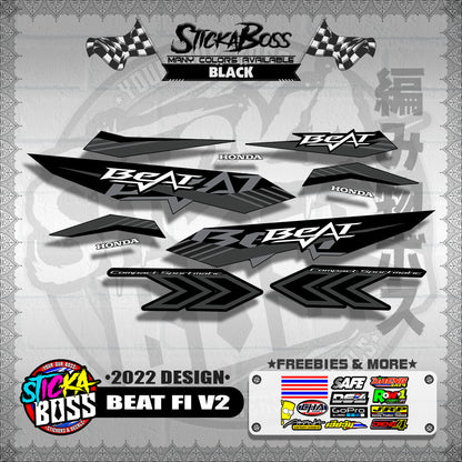 Beat V2 Malaysian Decals ( 2022 Design )【WITH FREEBIES】 Malaysia Concept