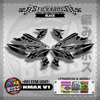 NMAX V1 STICKER DECALS ( 001 STAR LIGHT )【WITH FREEBIES】