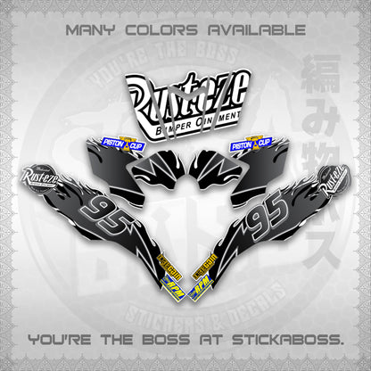 CLICK 125 V3 ( FOR WHITE LIGHTING MCQUEEN DESIGN ) STICKER DECALS By STICKABOSS